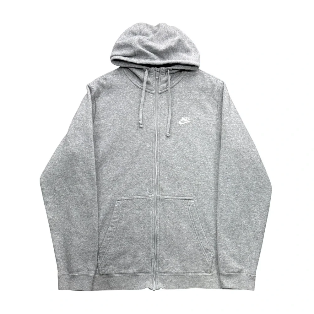 Nike Sportswear Full Zip Hoodie Mens Large Gray Long Sleeve Fleece Outdoor